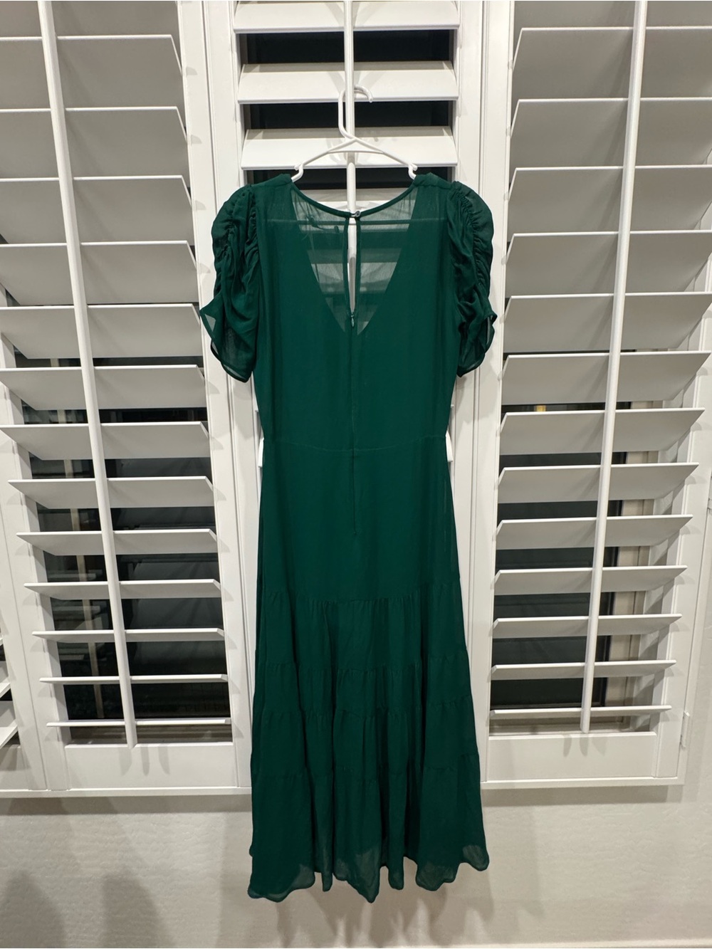 Reformation Forest Green Midi Dress - Picture 4 of 9